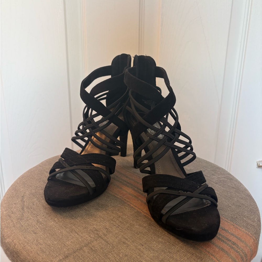Impo Black Strappy Heels